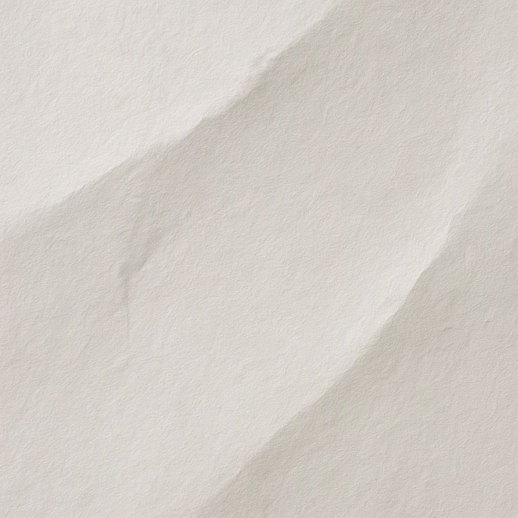 Monochrome paper texture with subtle folds and editorial depth